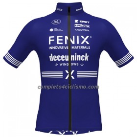 Maglia 2023 Fenix-Deceuninck Manica Corta Blu Scuro